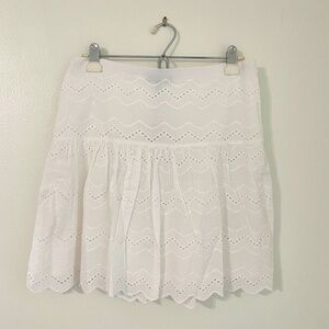 Express White Eyelet Skirt